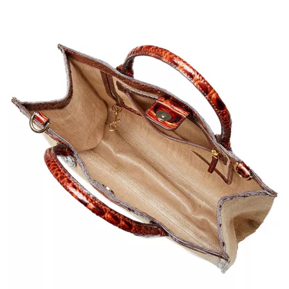 Women’s Handbag BRAHMIN Bag Monique - Pecan Wharf AUTHENTIC NWT - Picture 3 of 7